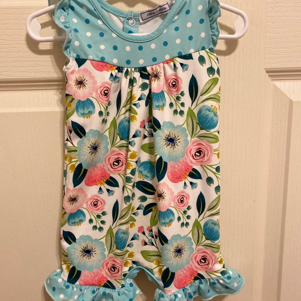 EUC Little Millie Romper 12 month
